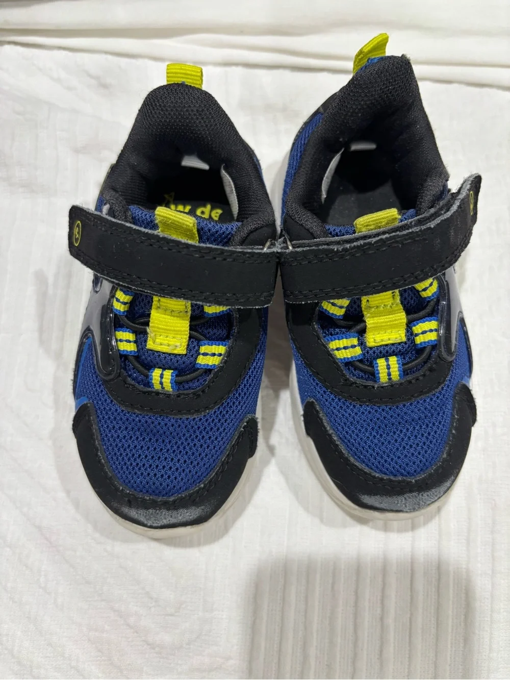 Stride Rite Blue and Yellow Kids Sneakers